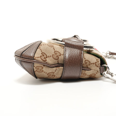 GUCCI GG Canvas Horsebit 2-way Shoulder Bag Brown WS27902