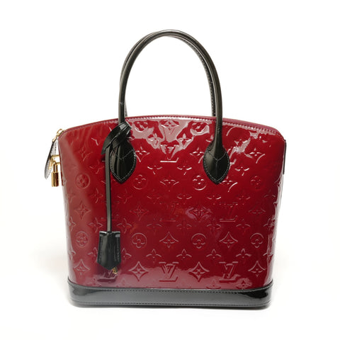 LOUIS VUITTON 2014 Lockit PM Monogram Vernis Handbag Red WS27908