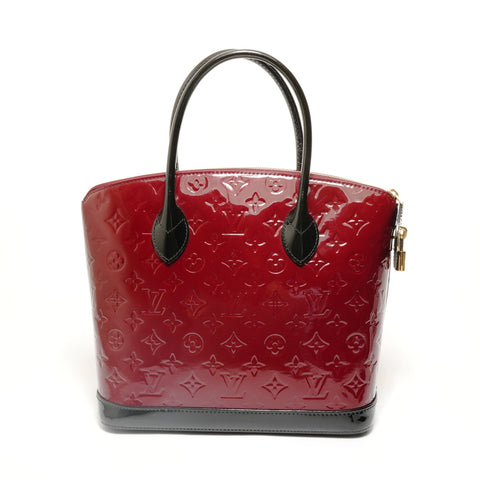 LOUIS VUITTON 2014 Lockit PM Monogram Vernis Handbag Red WS27908