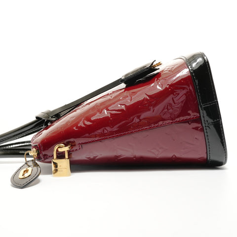 LOUIS VUITTON 2014 Lockit PM Monogram Vernis Handbag Red WS27908