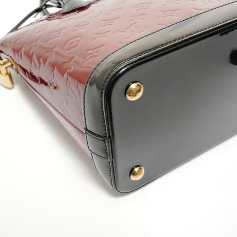 LOUIS VUITTON 2014 Lockit PM Monogram Vernis Handbag Red WS27908