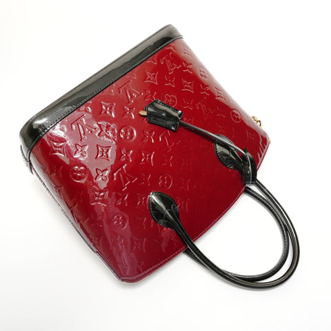 LOUIS VUITTON 2014 Lockit PM Monogram Vernis Handbag Red WS27908