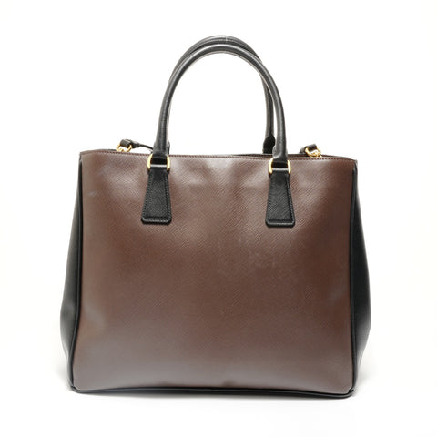 PRADA Saffiano Galleria 2way Handbag Brown WS27909