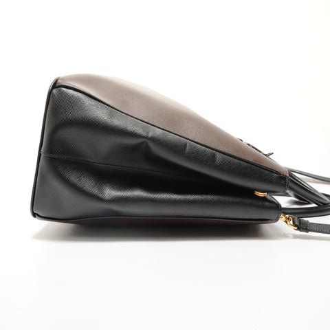 PRADA Saffiano Galleria 2way Handbag Brown WS27909