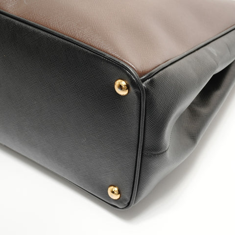 PRADA Saffiano Galleria 2way Handbag Brown WS27909