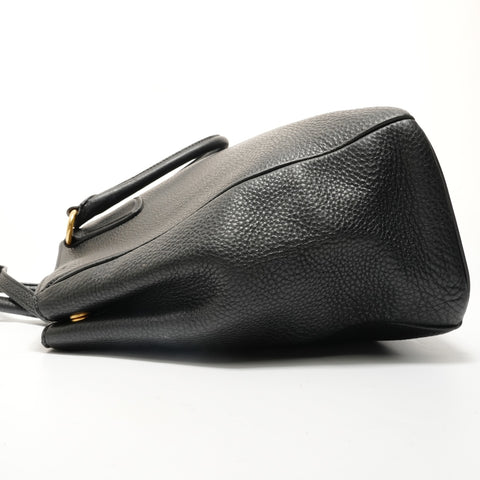 PRADA Vitello Daino Leather 2-way Tote Bag black WS27910