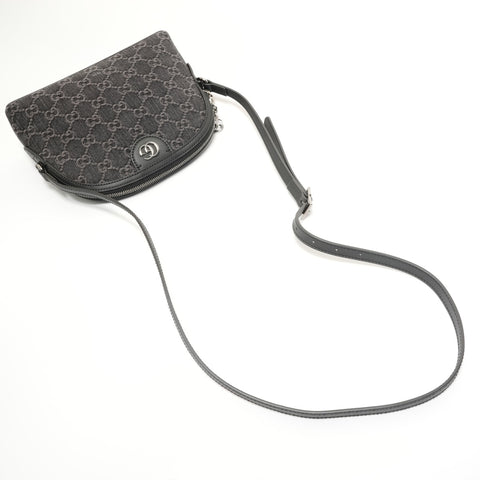 GUCCI GG Denim Ophidia Shoulder Bag black WS27913