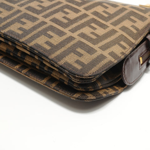 FENDI Zucca canvas Handbag Brown WS27914