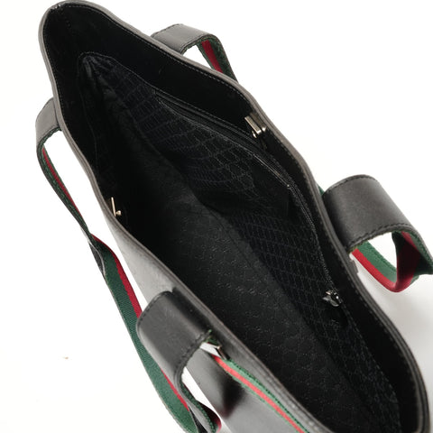 GUCCI Sherry Leather Tote Bag black WS27919