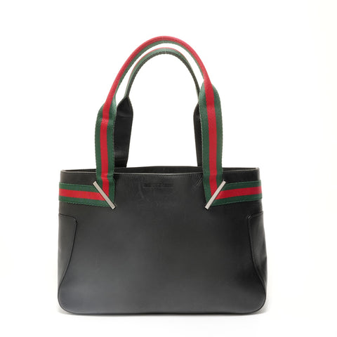 GUCCI Sherry Leather Tote Bag black WS27919