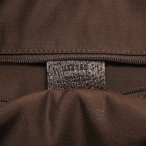 GUCCI GG Canvas Shelly Ribbon Tote Bag beige WS27920