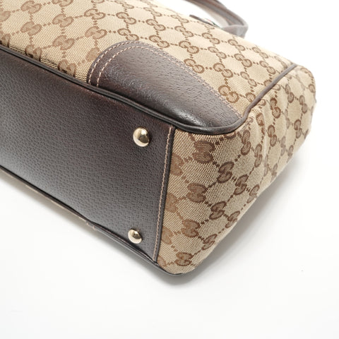 GUCCI GG Canvas Shelly Ribbon Tote Bag beige WS27920