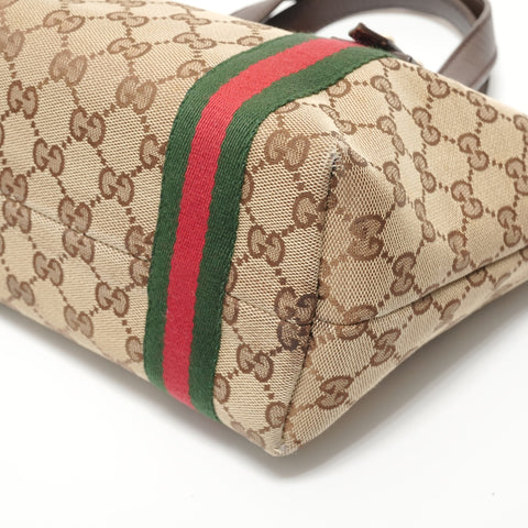 GUCCI GG Canvas Sherry Handbag beige WS27921