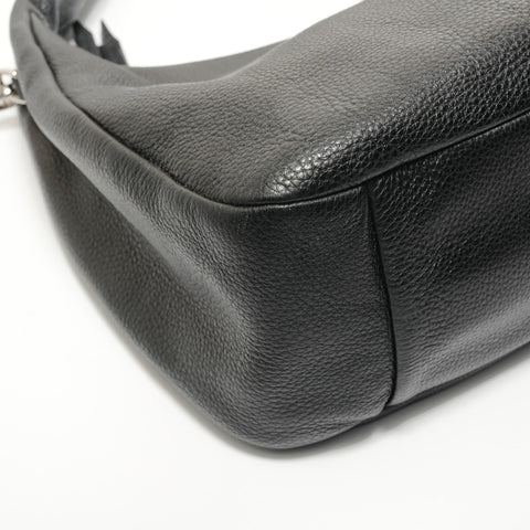 PRADA Leather 2way Shoulder Bag black WS27925