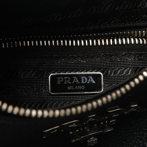 PRADA Leather 2way Shoulder Bag black WS27925