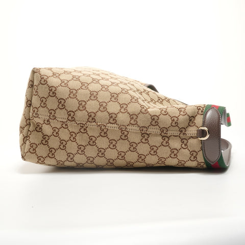GUCCI GG Canvas Sherry Giglio Tote Bag beige WS27927