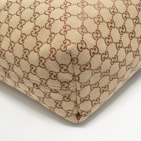 GUCCI GG Canvas Sherry Giglio Tote Bag beige WS27927