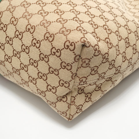 GUCCI GG Canvas Sherry Giglio Tote Bag beige WS27927