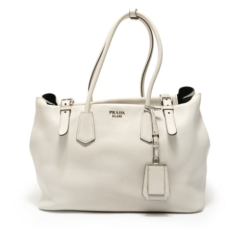 PRADA Leather bag Tote Bag white WS27929