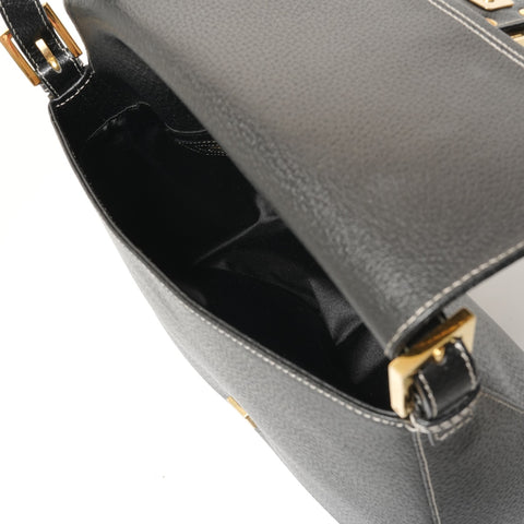 FENDI Mamma Bucket Leather Shoulder Bag Shoulder Bag black WS27931