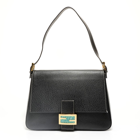 FENDI Mamma Bucket Leather Shoulder Bag Shoulder Bag black WS27931