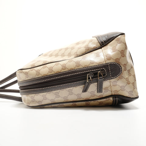 GUCCI Sherry Line GG Crystal Gold Metal GG Canvas Boston bag beige WS27932