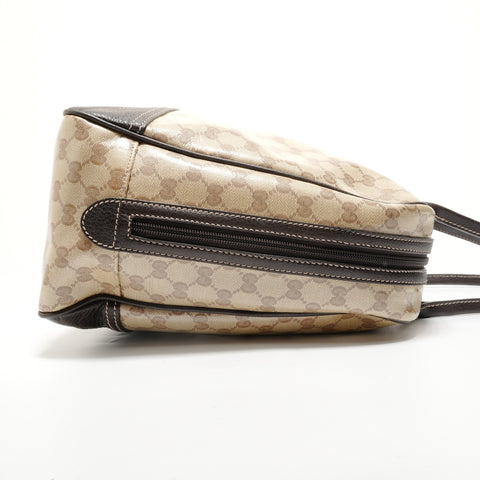 GUCCI Sherry Line GG Crystal Gold Metal GG Canvas Boston bag beige WS27932
