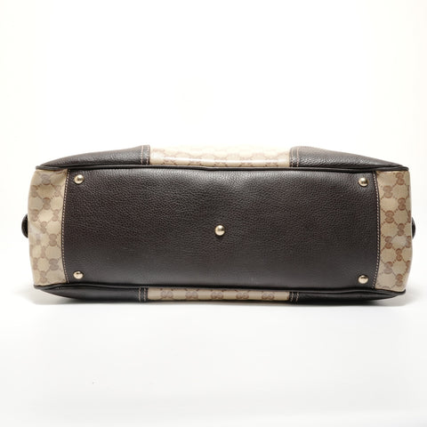 GUCCI Sherry Line GG Crystal Gold Metal GG Canvas Boston bag beige WS27932