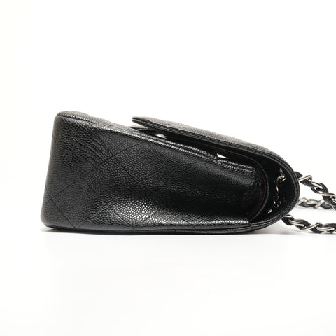 CHANEL Matelass 30 Double Flap Caviar Skin, Series 15 Shoulder Bag black WS27933