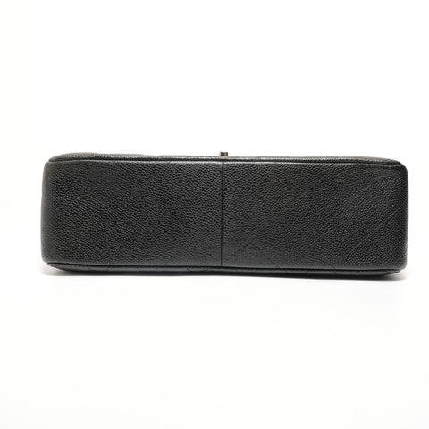 CHANEL Matelass 30 Double Flap Caviar Skin, Series 15 Shoulder Bag black WS27933