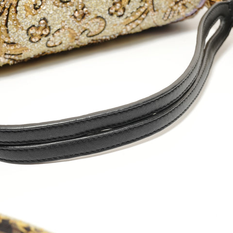 FENDI Fenderche Baguette Bead Embroidery Shoulder Bag multicolor WS27936