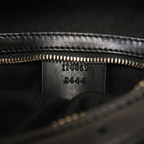 GUCCI Sherry Line Interlocking G GG Canvas Shoulder Bag black WS27942