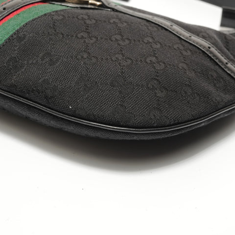 GUCCI Sherry Line Interlocking G GG Canvas Shoulder Bag black WS27942