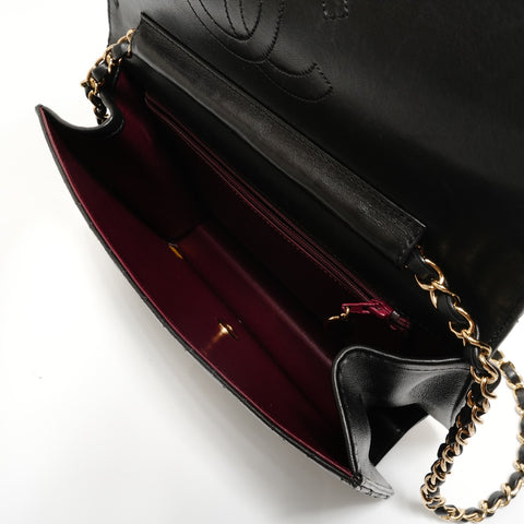 CHANEL Item No. 12 Matelass Lambskin COCO Mark Shoulder Bag black WS27944