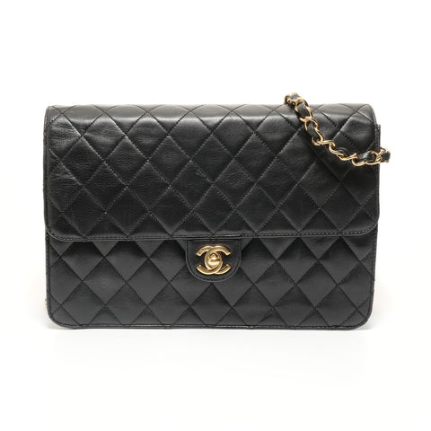 CHANEL Item No. 12 Matelass Lambskin COCO Mark Shoulder Bag black WS27944