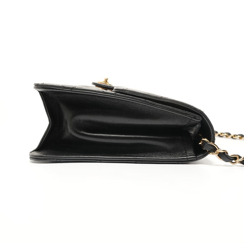 CHANEL Item No. 12 Matelass Lambskin COCO Mark Shoulder Bag black WS27944