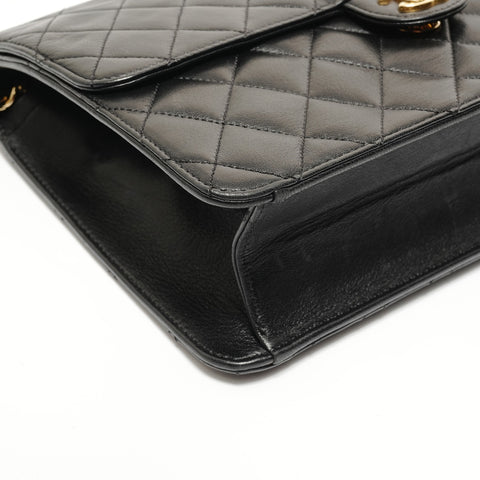 CHANEL Item No. 12 Matelass Lambskin COCO Mark Shoulder Bag black WS27944