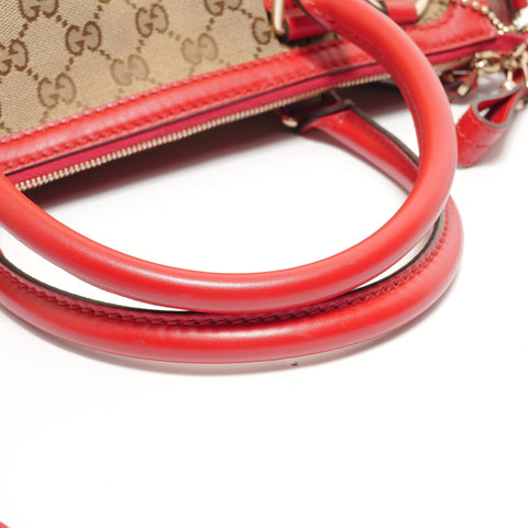 GUCCI GG canvas leather Handbag beige WS27945