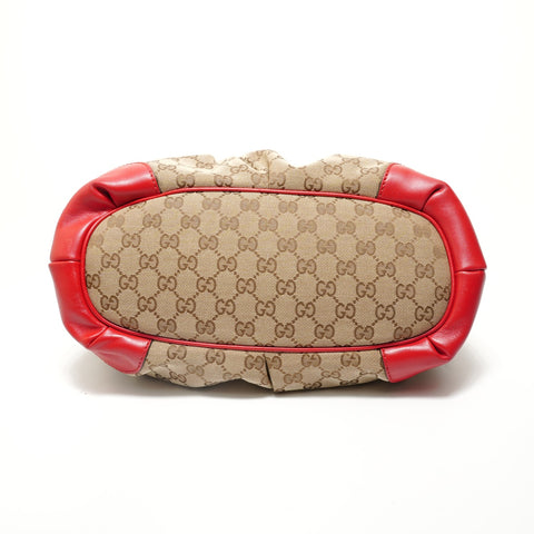 GUCCI GG canvas leather Handbag beige WS27945