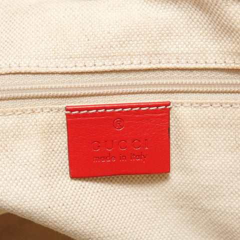 GUCCI GG canvas leather Handbag beige WS27945