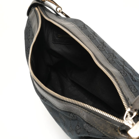 GUCCI GG canvas sherry line Shoulder Bag black WS27946