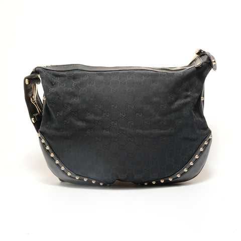 GUCCI GG canvas sherry line Shoulder Bag black WS27946