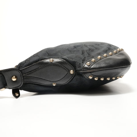 GUCCI GG canvas sherry line Shoulder Bag black WS27946