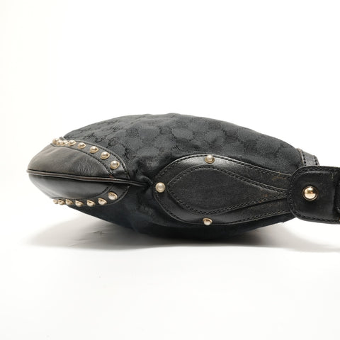 GUCCI GG canvas sherry line Shoulder Bag black WS27946