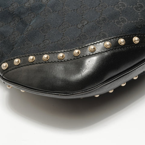 GUCCI GG canvas sherry line Shoulder Bag black WS27946