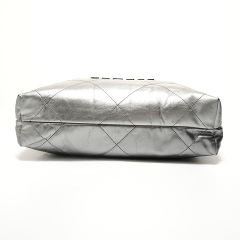 CHANEL 2022-2025 Chanel 22 Small Gradient Shoulder Bag Silver WS27947