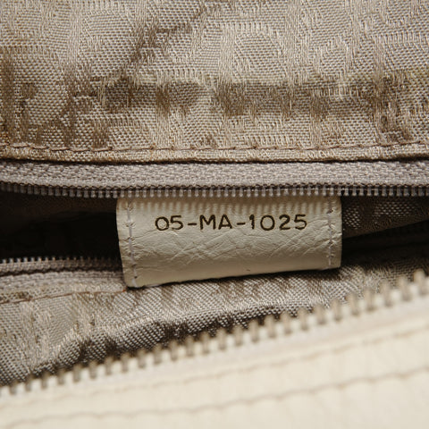 Christian Dior Leather one-belt flight line Shoulder Bag white WS27948