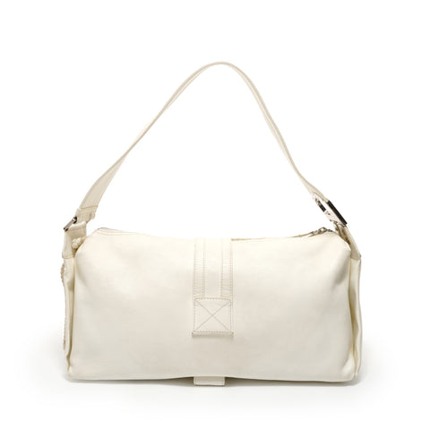 Christian Dior Leather one-belt flight line Shoulder Bag white WS27948