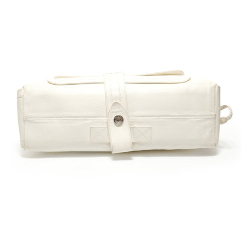 Christian Dior Leather one-belt flight line Shoulder Bag white WS27948