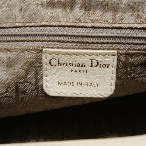 Christian Dior Leather one-belt flight line Shoulder Bag white WS27948